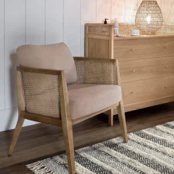 Krzesło Koza z podłokietnikami beżowe