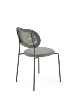 Krzesło Lander zielone/ rattan