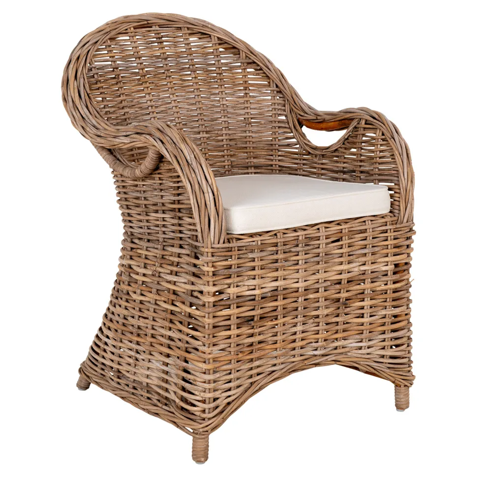 Krzesło Larisa rattan/szare