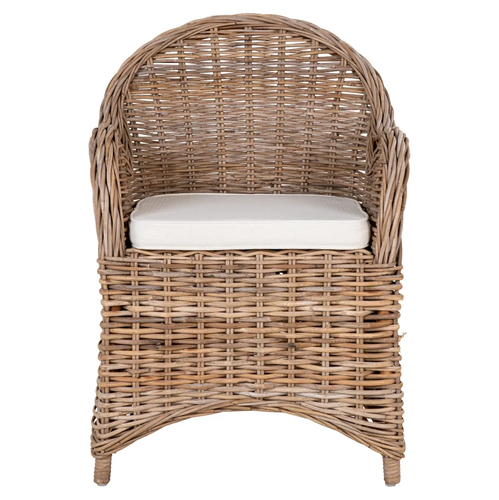 Krzesło Larisa rattan/szare