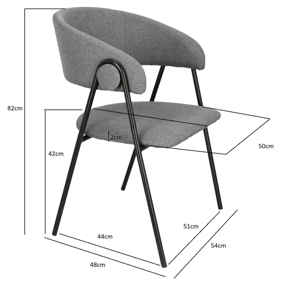 Krzesło Larisa szare