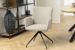 Krzesło Laura z podłokietnikami beżowe