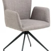 Krzesło Laura z podłokietnikami szary