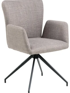 Krzesło Laura z podłokietnikami szary