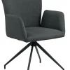 Krzesło Laura z podłokietnikami szary