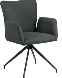 Krzesło Laura z podłokietnikami szary