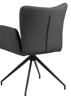 Krzesło Laura z podłokietnikami szary