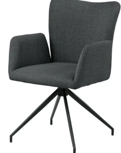 Krzesło Laura z podłokietnikami szary