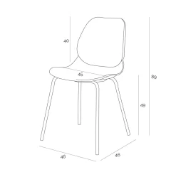 Krzesło Layer 4 czarne nowoczesne