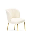 Krzesło Leonore boucle beż/złote