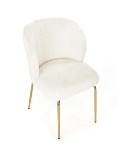 Krzesło Leonore boucle beż/złote
