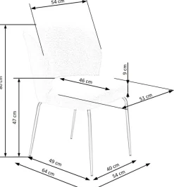 Krzesło Leonore boucle beż/złote
