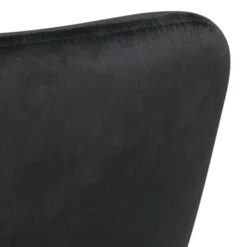 Krzesło Lima welurowe z podłokietnikami czarne tapicerowane