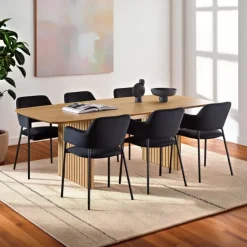 Krzesło Lima welurowe z podłokietnikami czarne tapicerowane