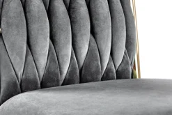 Krzesło Lina velvet szare/ złote