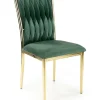 Krzesło Lina velvet zielone/ złote