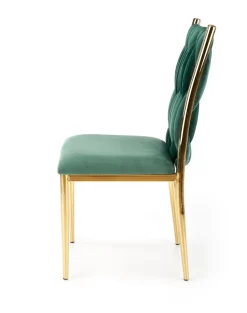 Krzesło Lina velvet zielone/ złote