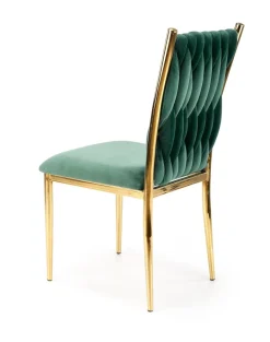 Krzesło Lina velvet zielone/ złote