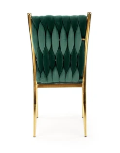 Krzesło Lina velvet zielone/ złote