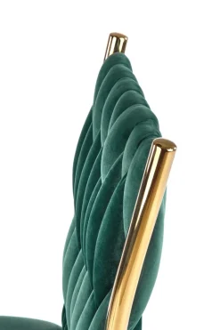 Krzesło Lina velvet zielone/ złote