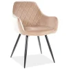 Krzesło LINEA Velvet - beż Bluvel 28