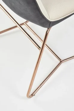 Krzesło Lirena kremowe/złote