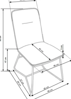 Krzesło Lirena kremowe/złote