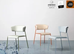 Krzesło Lisa wodoodporne czerwone