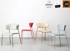 Krzesło Lisa wodoodporne czerwone