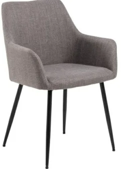 Krzesło Lizzy z podłokietnikami szare  jasne