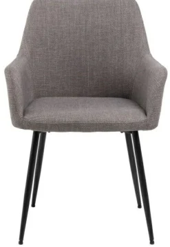 Krzesło Lizzy z podłokietnikami szare  jasne
