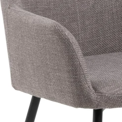 Krzesło Lizzy z podłokietnikami szare  jasne