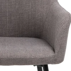 Krzesło Lizzy z podłokietnikami szare  jasne