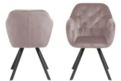 Krzesło Lola VIC Dusty Rose auto return tapicerowane