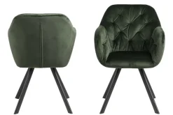 Krzesło Lola VIC Forest green auto return tapicerowane