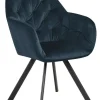 Krzesło Lola VIC Navy Blue tapicerowane