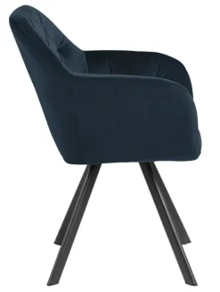 Krzesło Lola VIC Navy Blue tapicerowane