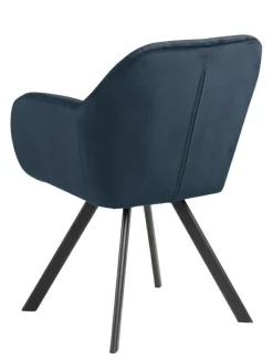 Krzesło Lola VIC Navy Blue tapicerowane
