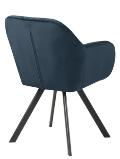 Krzesło Lola VIC Navy Blue tapicerowane
