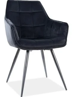 Krzesło Loly Velvet - czarne Bluvel 19