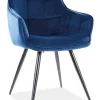 Krzesło Loly Velvet - granatowe Bluvel
