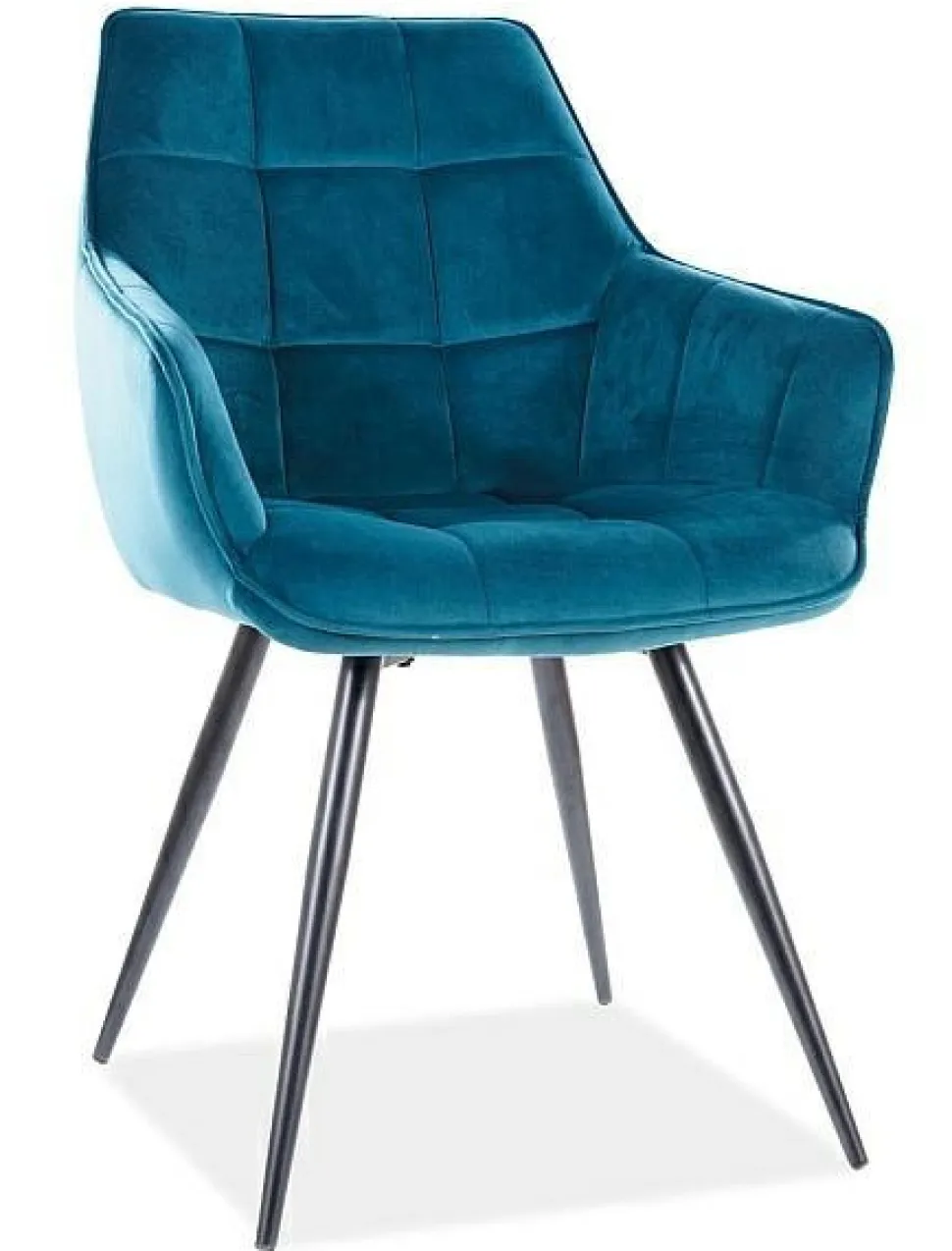 Krzesło Loly Velvet - turkus Bluvel 85