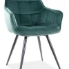 Krzesło Loly Velvet - zielone Bluvel 78