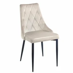 Krzesło Loretta velvet beżowe czarne