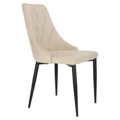 Krzesło Loretta velvet beżowe czarne