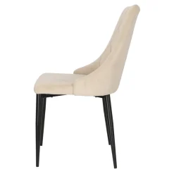 Krzesło Loretta velvet beżowe czarne