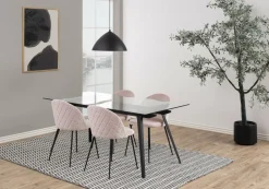 Krzesło Louise Black /Gold tapicerowane