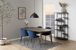 Krzesło Louise Dark blue tapicerowane