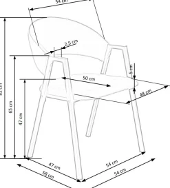 Krzesło Lucette zielone