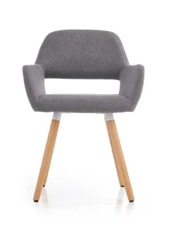 Krzesło Luizjana szare/buk